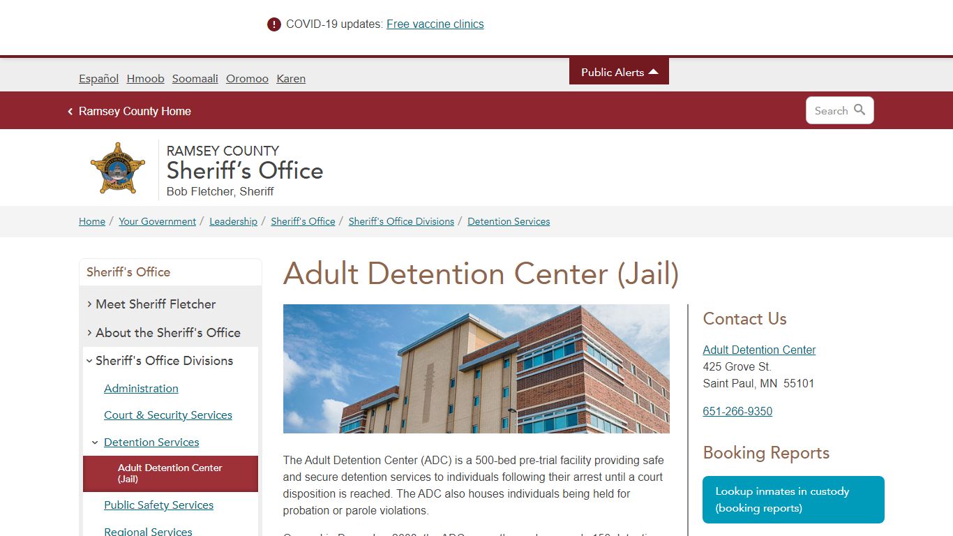 Adult Detention Center (Jail) | Ramsey County