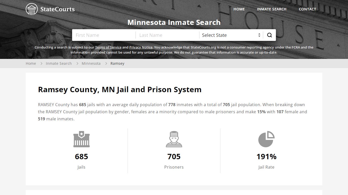 Ramsey County, MN Inmate Search - StateCourts